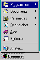 menu d&eacute;marrer